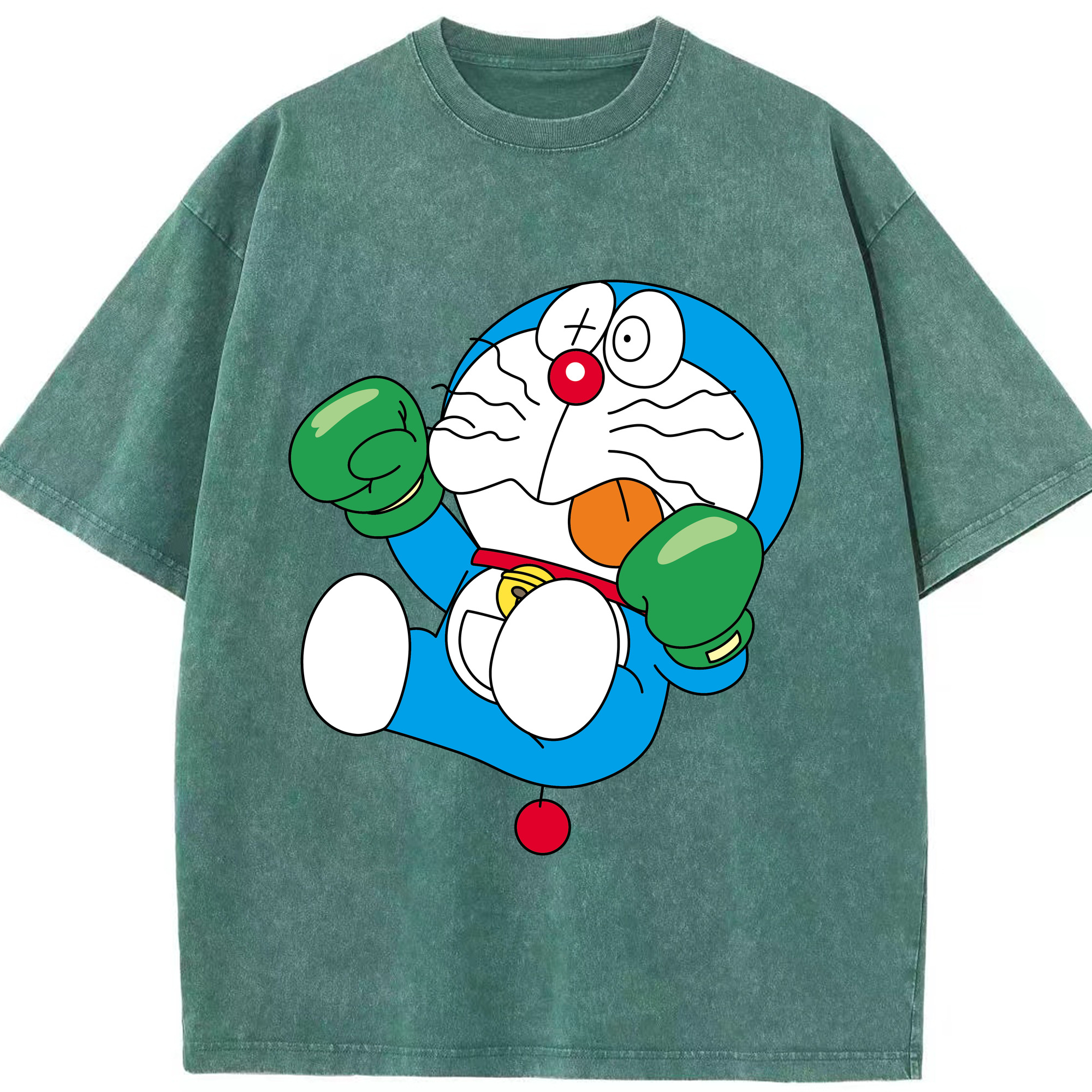 （画像用） ドラえもん Doraemon 綿100% ヴィンテージ風 半袖Tシャツ（フロントプリント）
